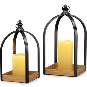 Decor Modern Farmhouse Lantern Decor Set of 2